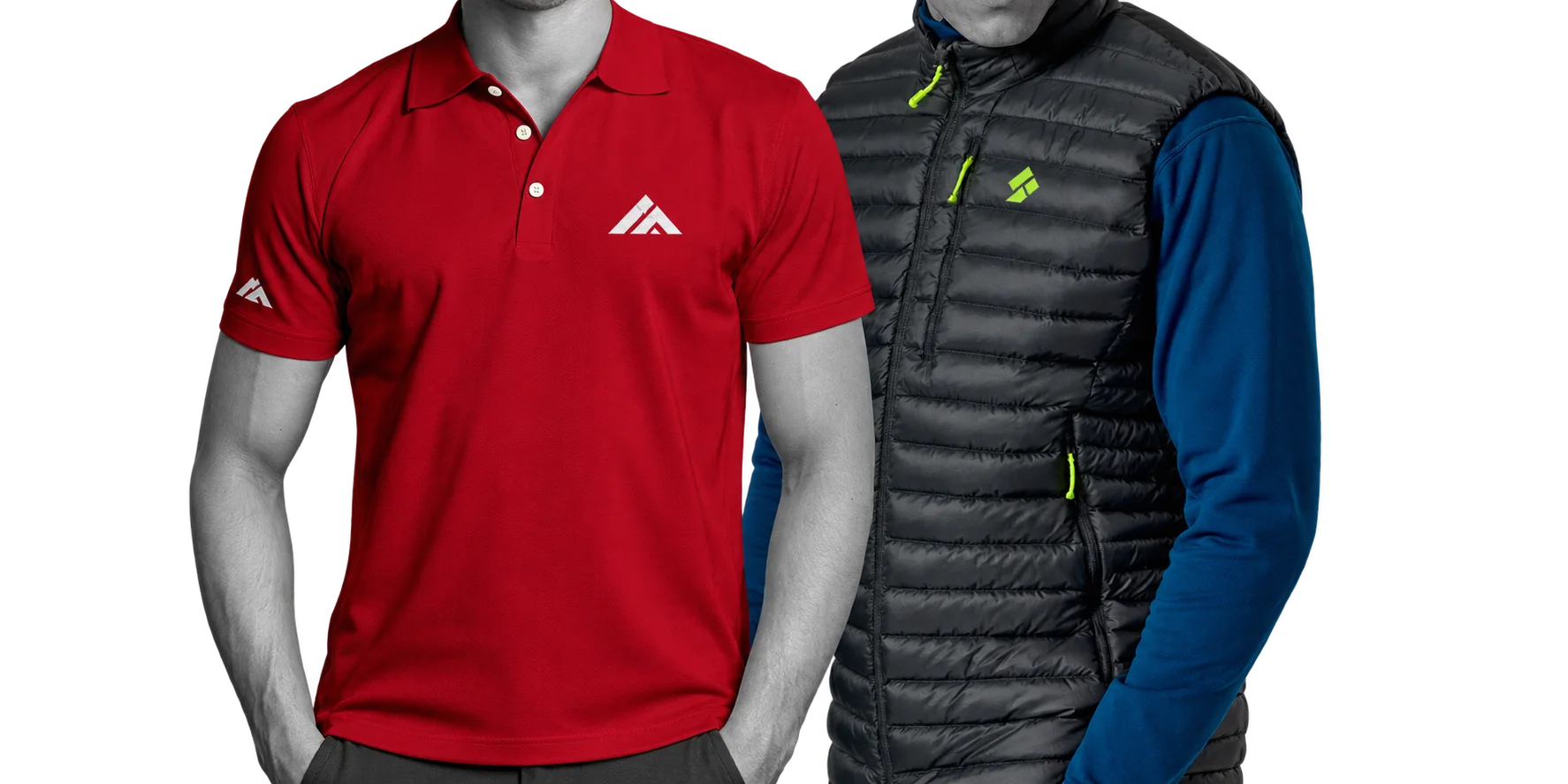 Staff wearing branded polos / hoodies