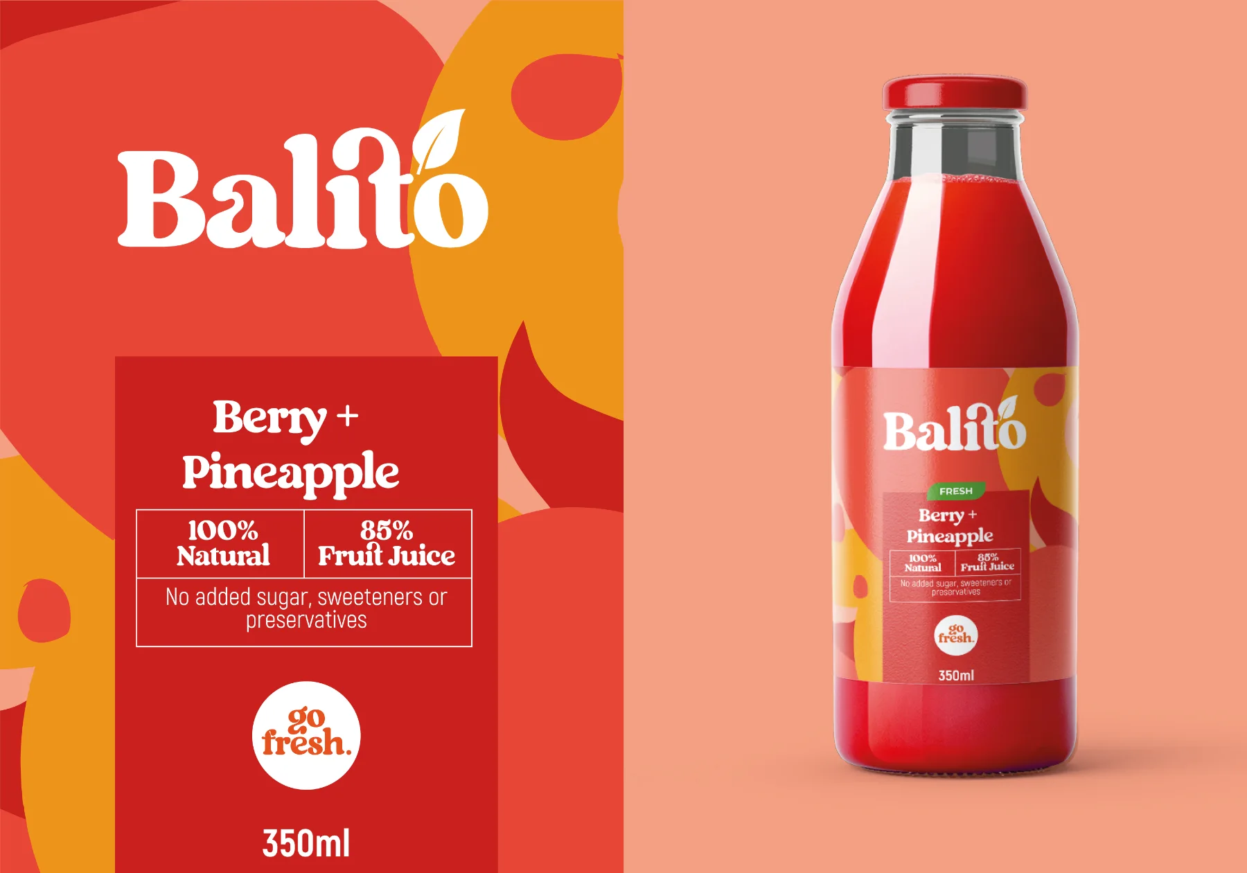 Balito Berry + Pineapple label and bottle