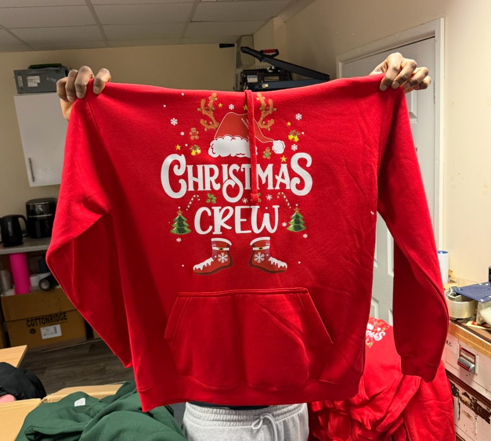 Custom printed Christmas Crew hoodie